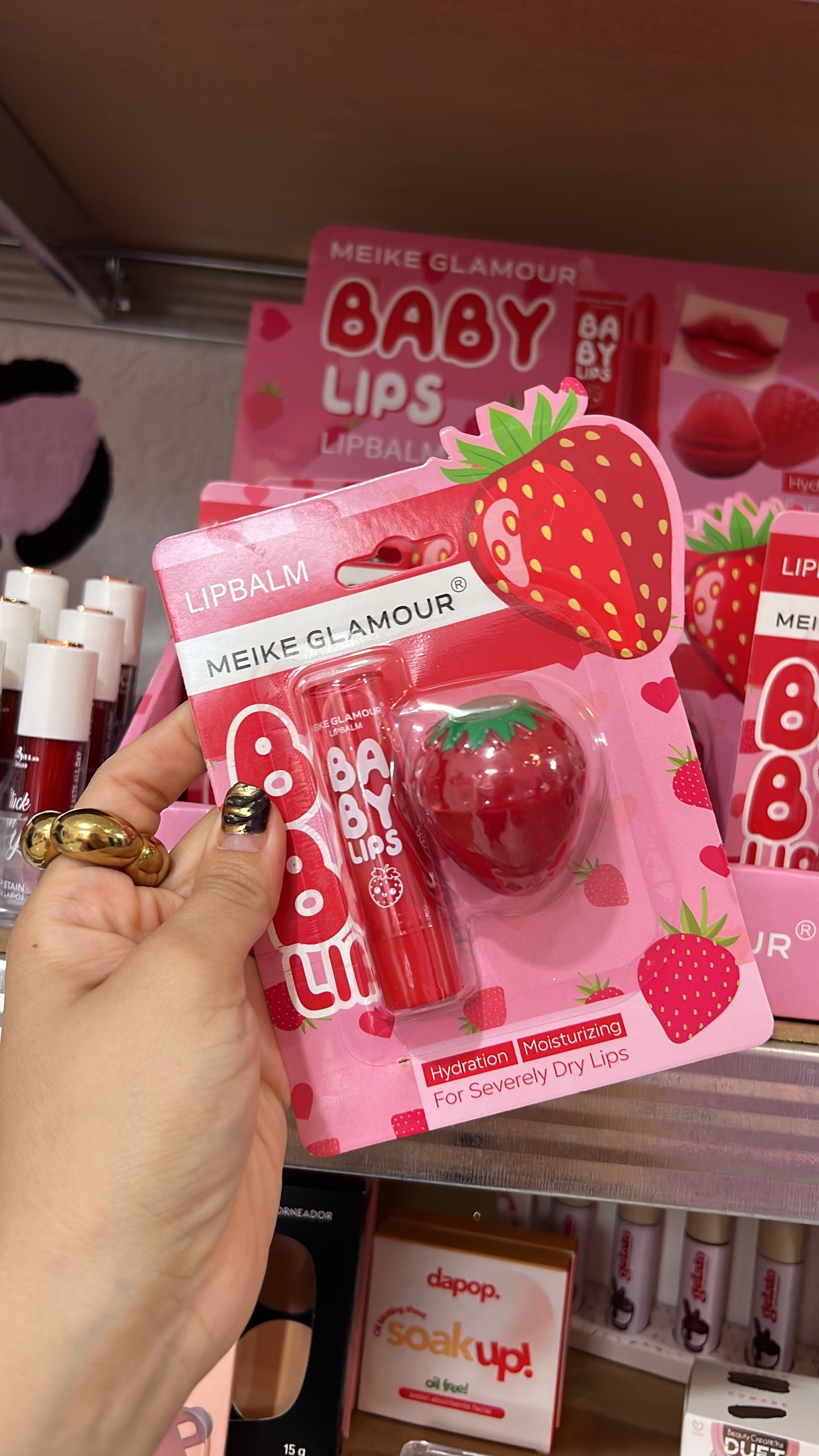 Meike Glamour Lip Balm Fresa Dúo Hidratantes