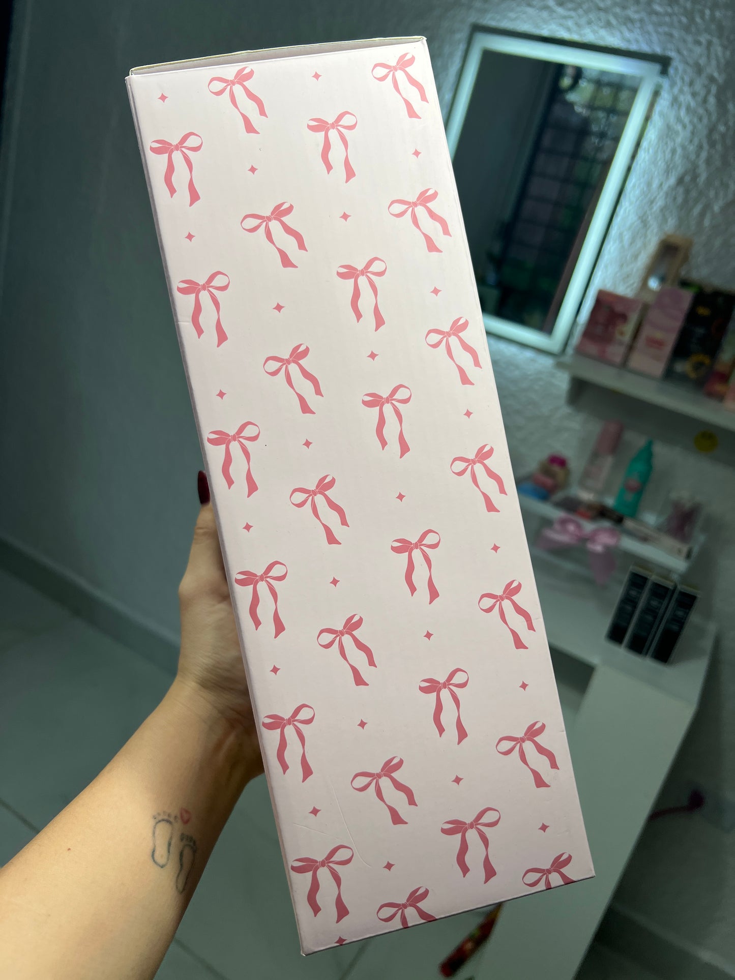 Meoky Termo Rosa de Diseño de Moñitos