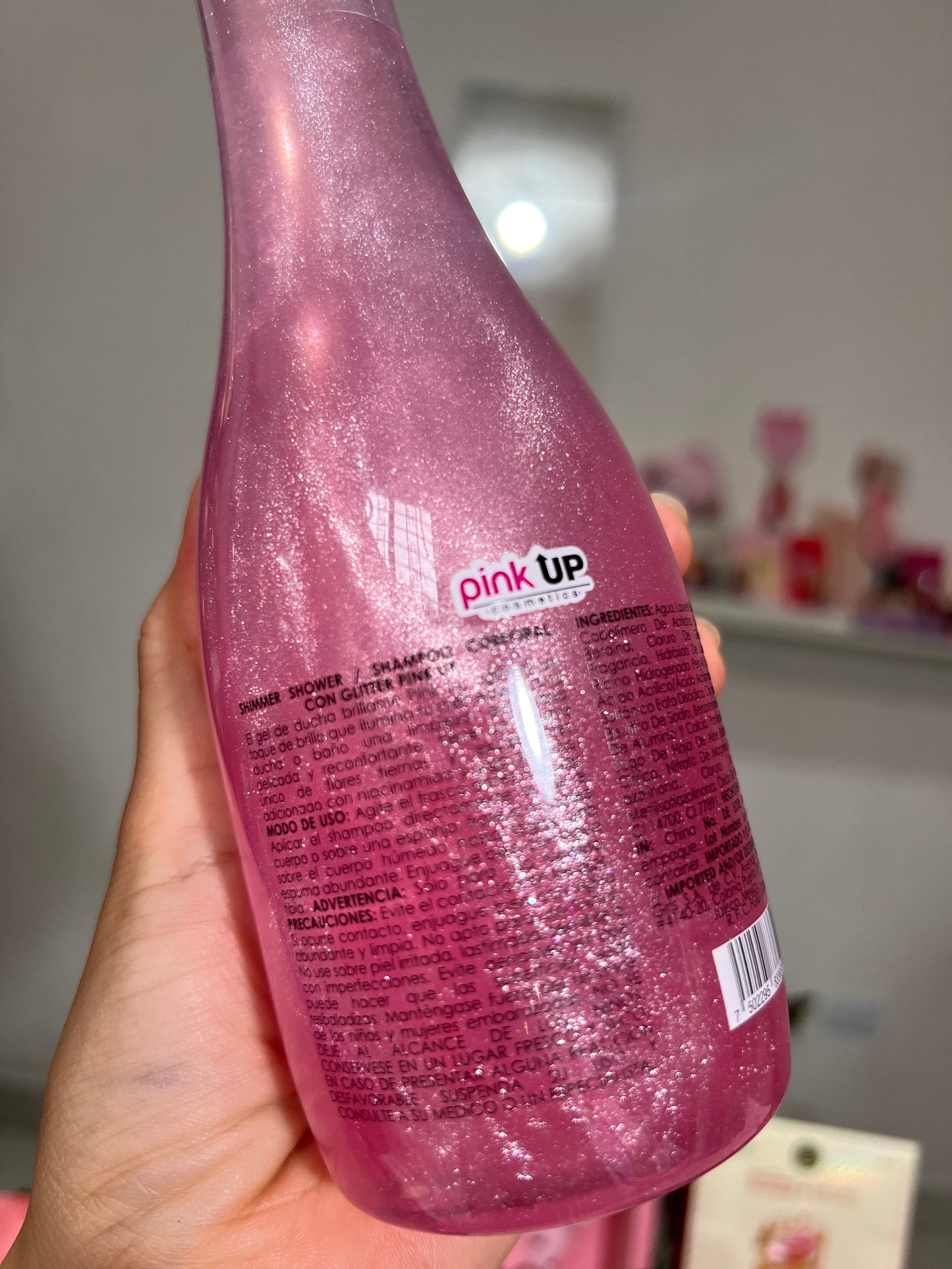 Pink Up Shower Gel con Glitter 🎀✨ (jabón de baño corporal )