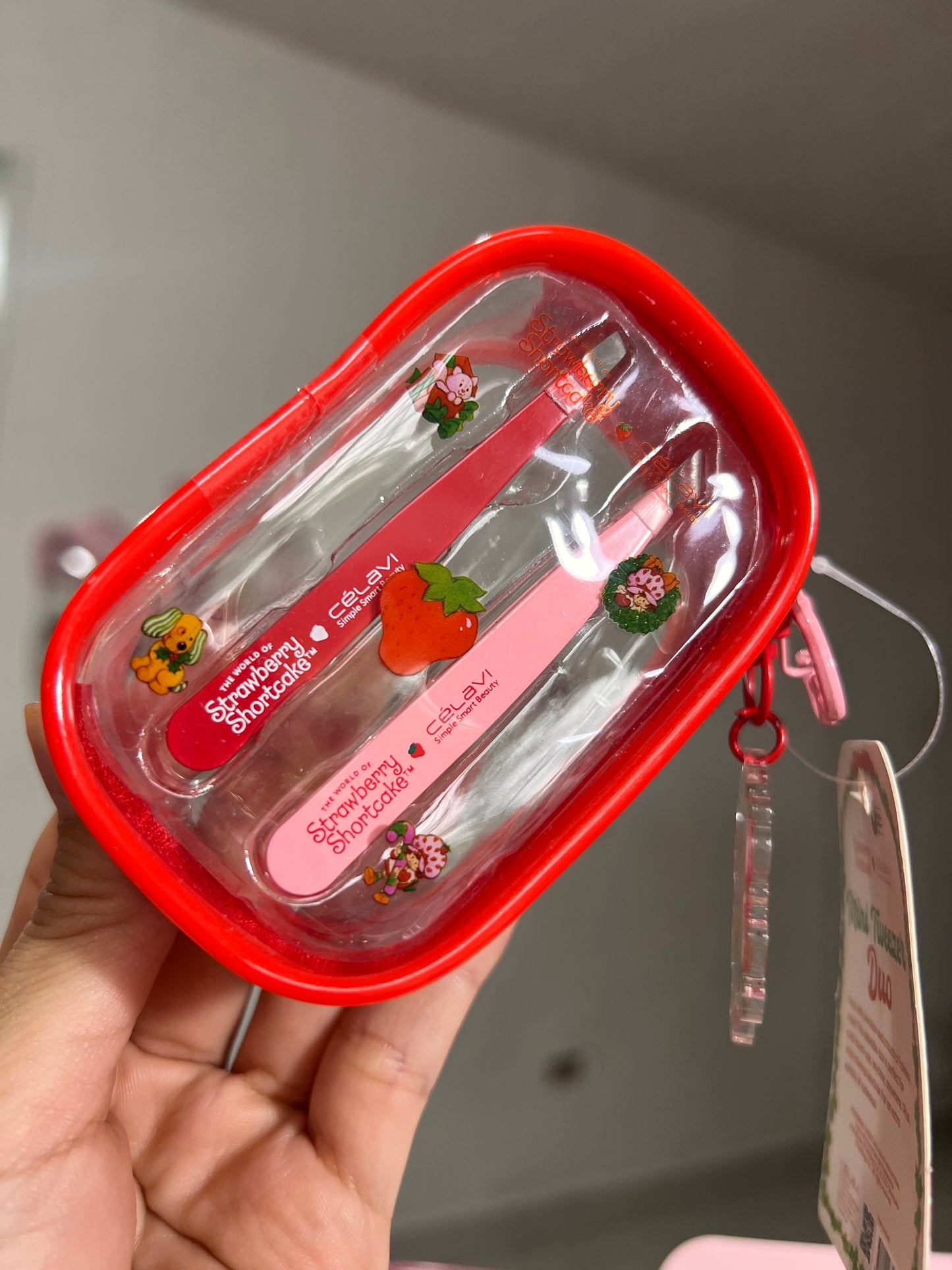 Celavi Set de pinzas con Porta pinza y llavero Rosita Fresita