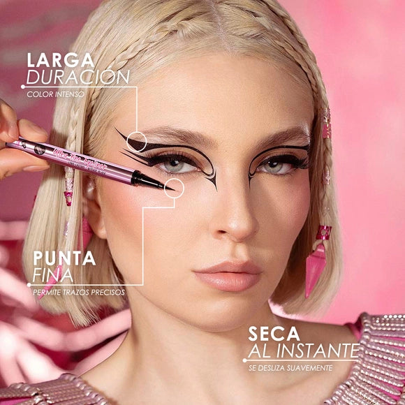 Pink Up Ultra Fine Eyeliner Delineador de Ojos Intenso Negro