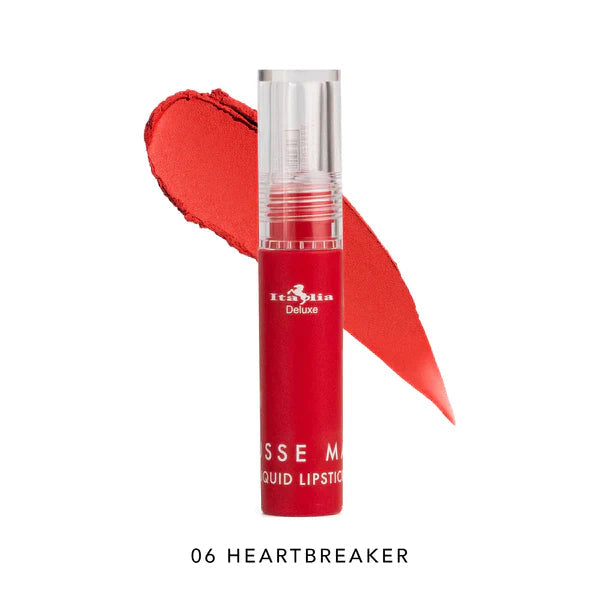 Italia Deluxe Lipstick Mousse Matte Líquido Tono Heartbreaker 06