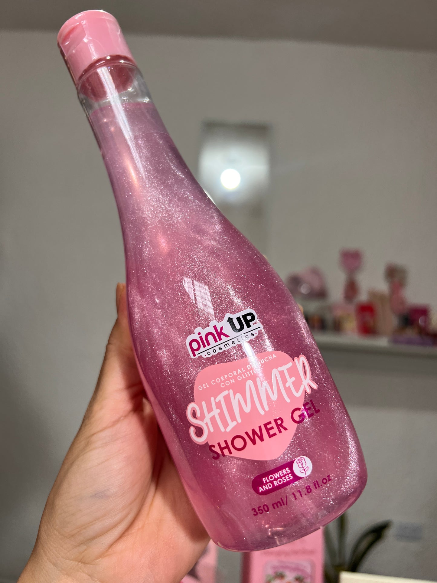 Pink Up Shower Gel con Glitter 🎀✨ (jabón de baño corporal )