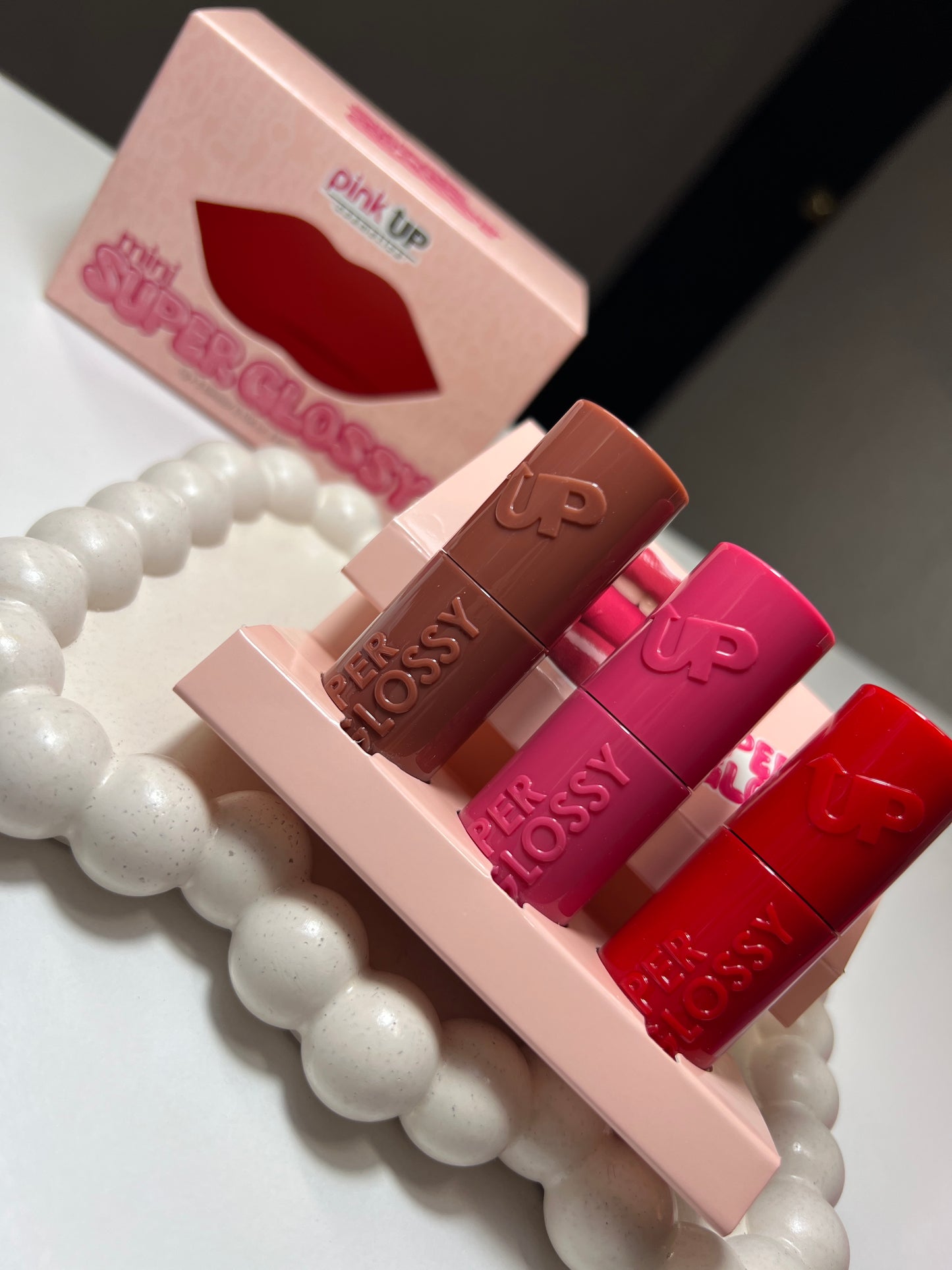 Pink Up Set de labiales Súper Glossy Mini 3 Piezas