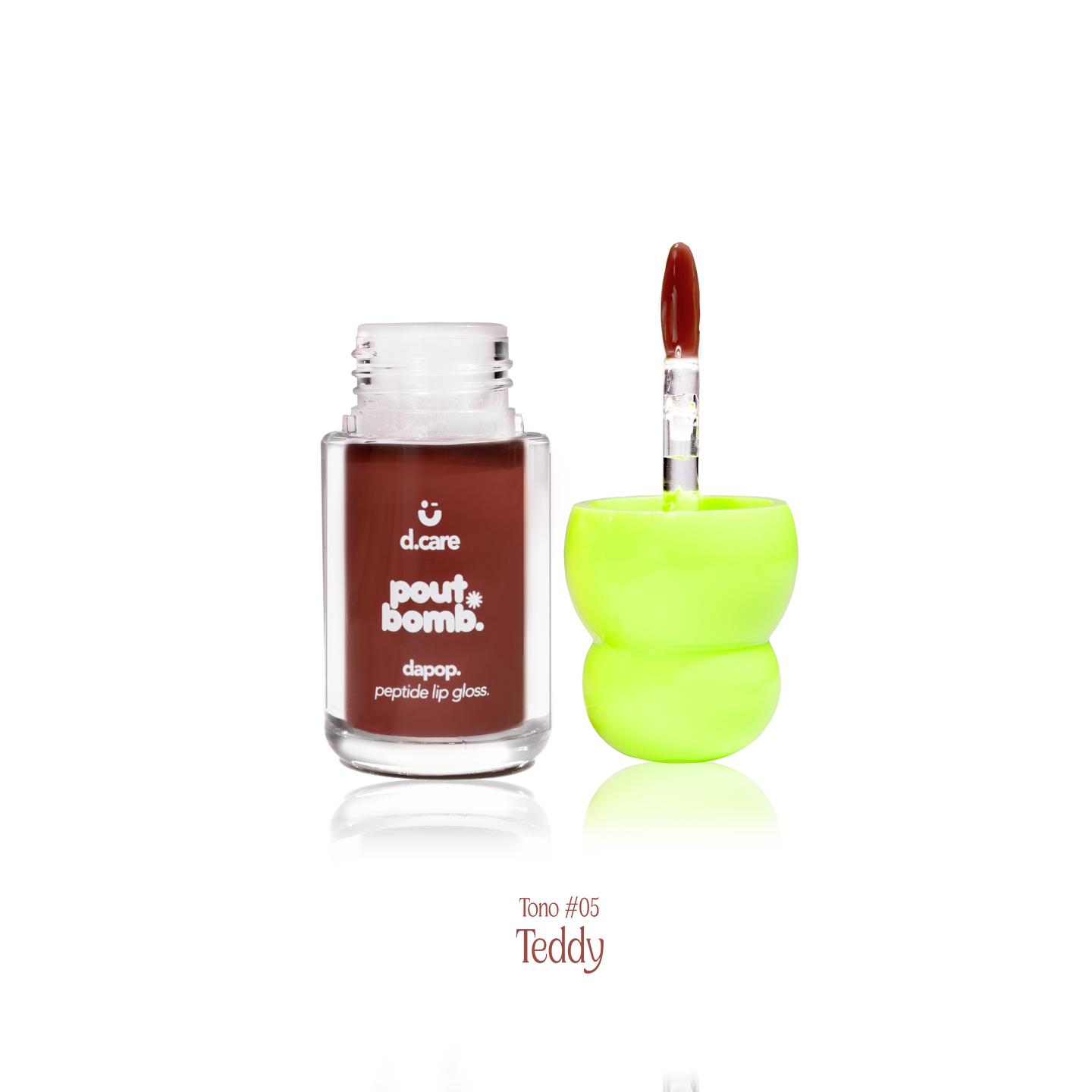 Dapop D Ü Care Pout Bomb Lip Gloss con Peptidos Tono Teddy 05