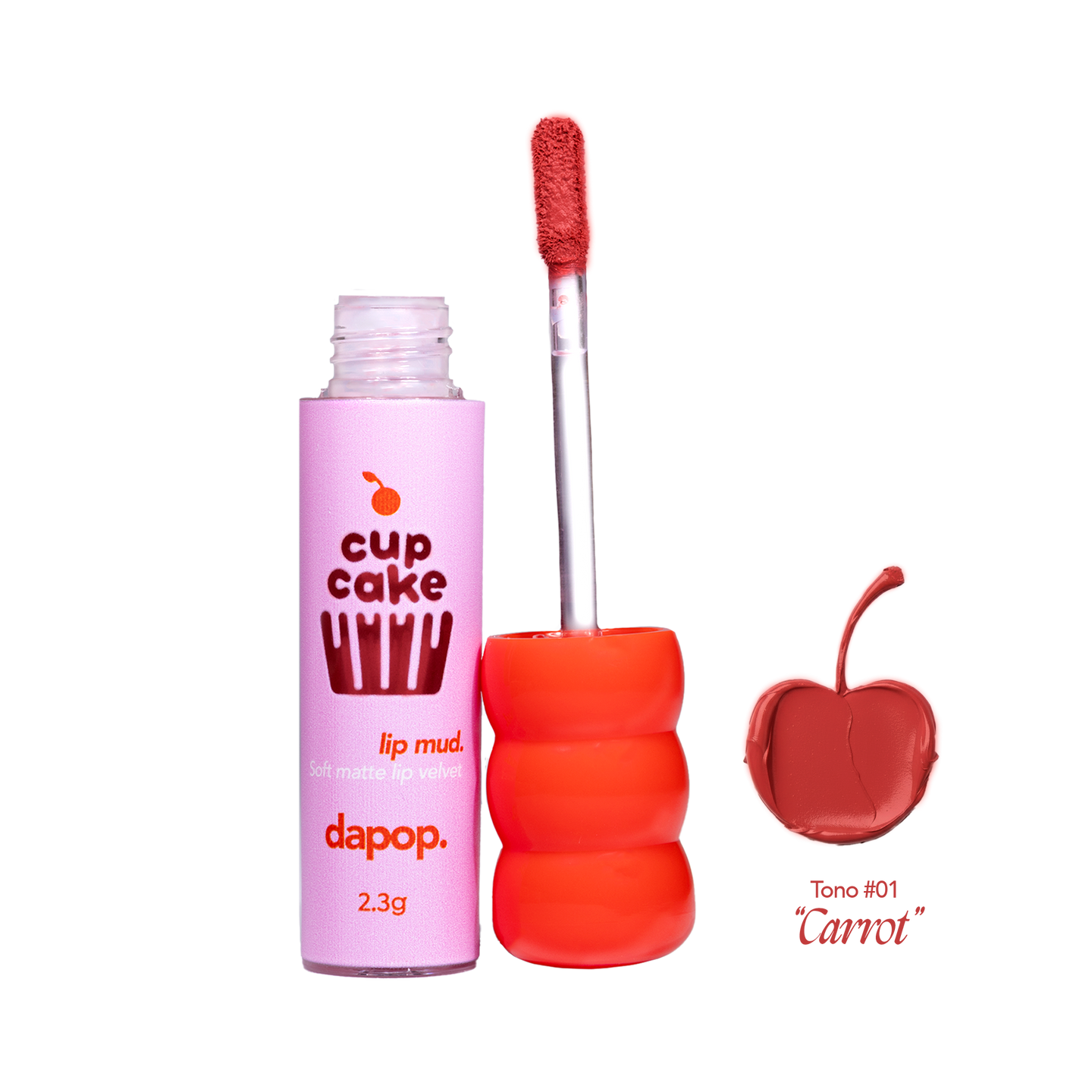 Dapop Cup Cake Labial Mate Aterciopelado Tono 01 Carriot