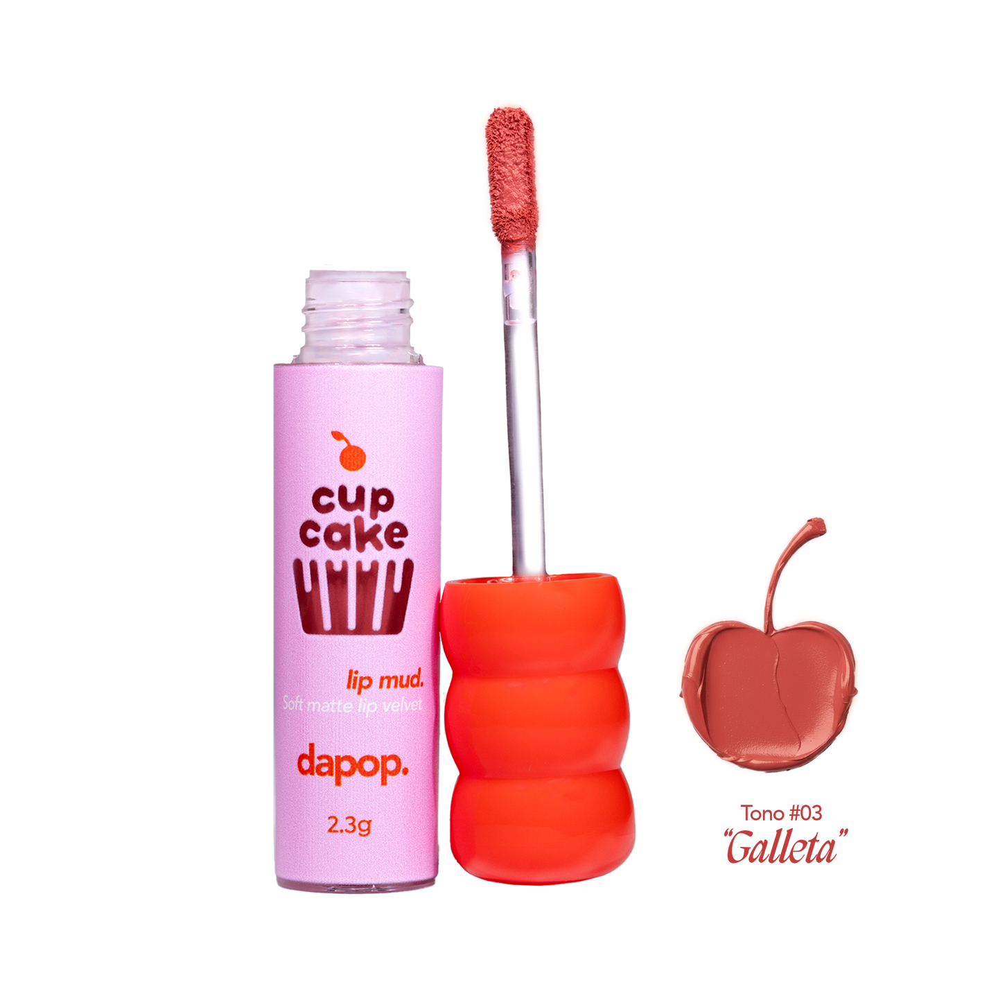 Dapop Cup Cake Labial Mate Aterciopelado Tono 03 Galleta