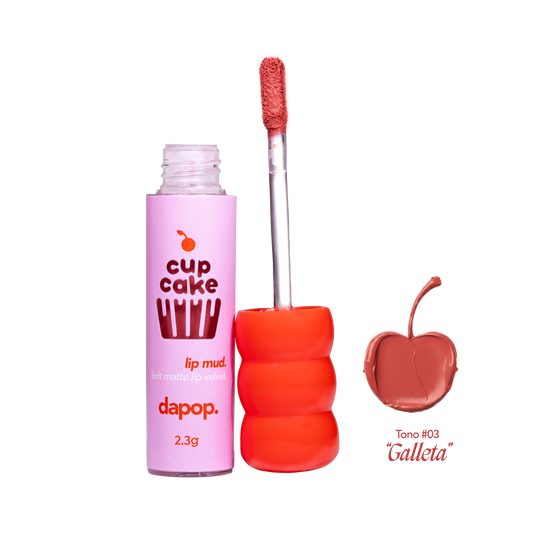 Dapop Cup Cake Labial Mate Aterciopelado Tono 03 Galleta