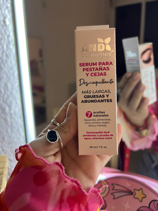 And Cosmetics Serum y Desmaquillador pestañas y cejas