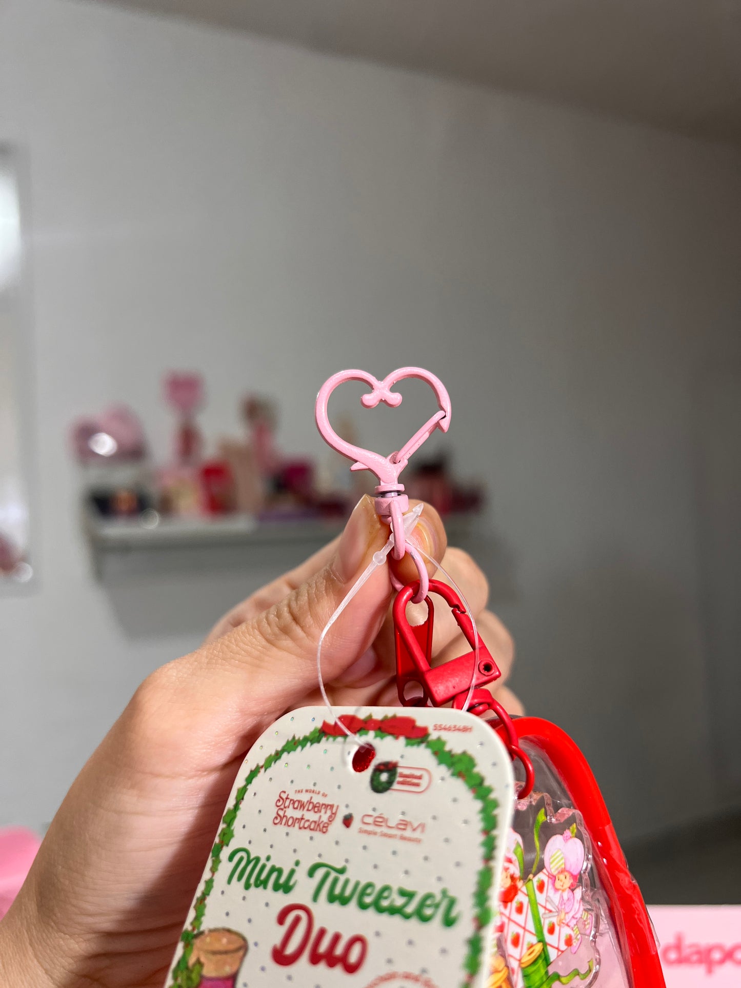 Celavi Set de pinzas con Porta pinza y llavero Rosita Fresita