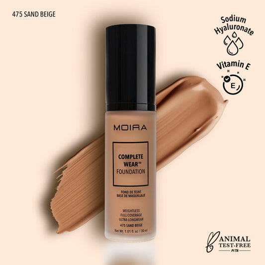 Moira BASE DE MAQUILLAJE COMPLETE WEAR™ 475 Sand Beige