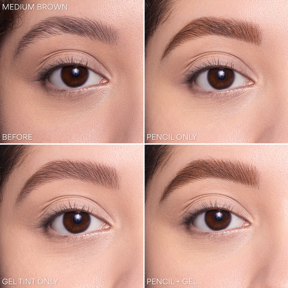 Beauty Creations Duet Gel de color & Lápiz de Cejas Tono MEDIUM BROWN