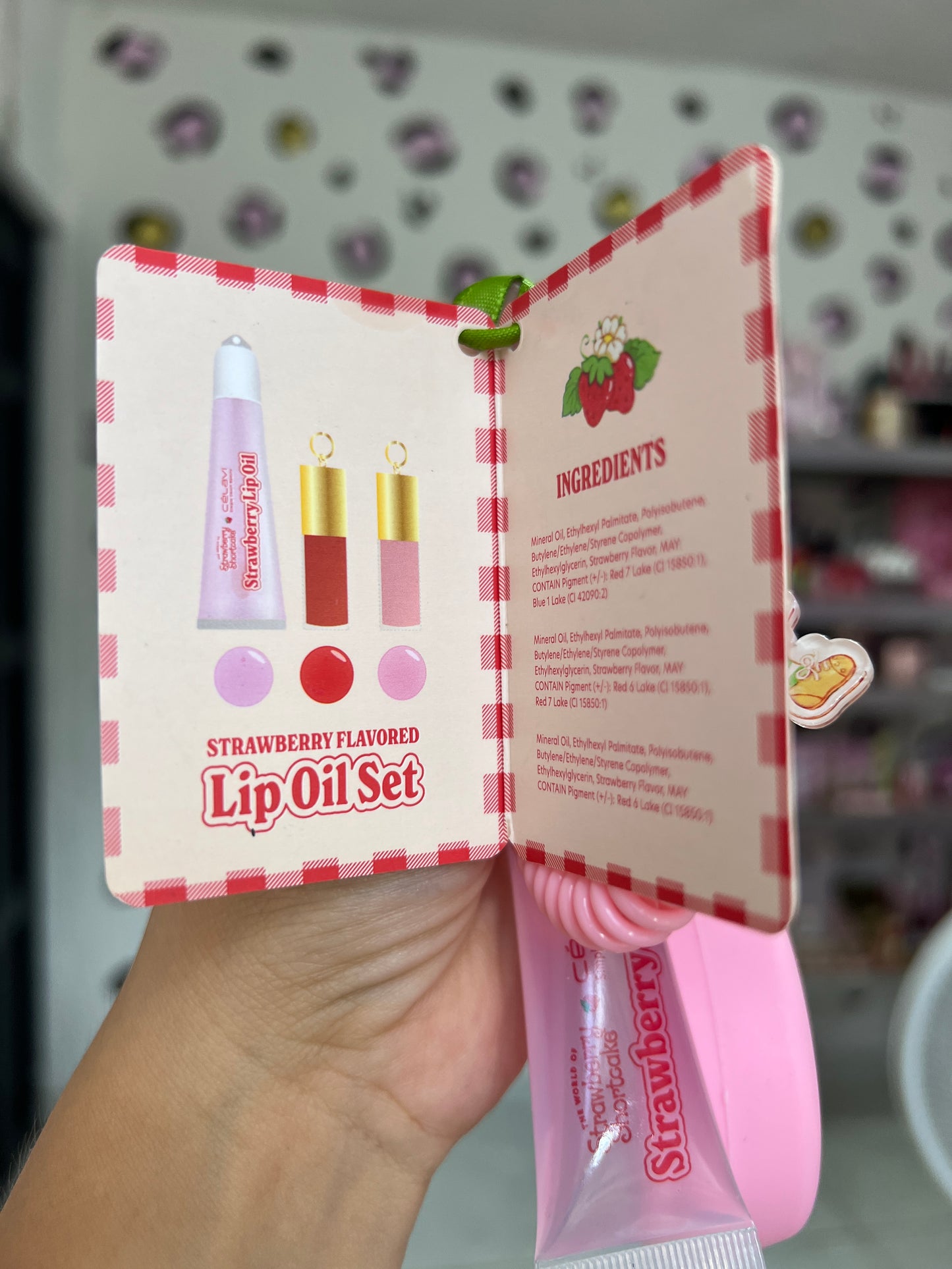 Celavi Rosita Fresita Llavero con Monedero 1 Lip Gloss 2 Mini Glossys