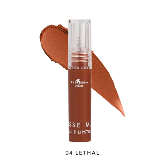 Italia Deluxe Lipstick Mousse Matte Líquido Tono Lethal 04