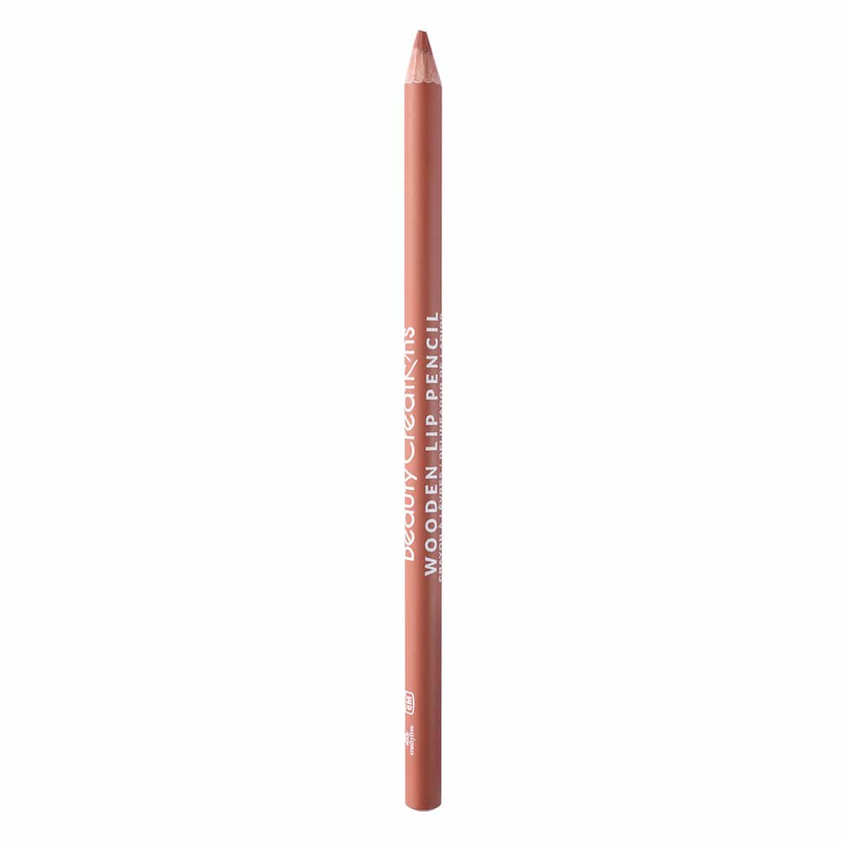 Beauty Creations Wooden Lip Pencil Delineador Labios Tono Dulce Caramelo
