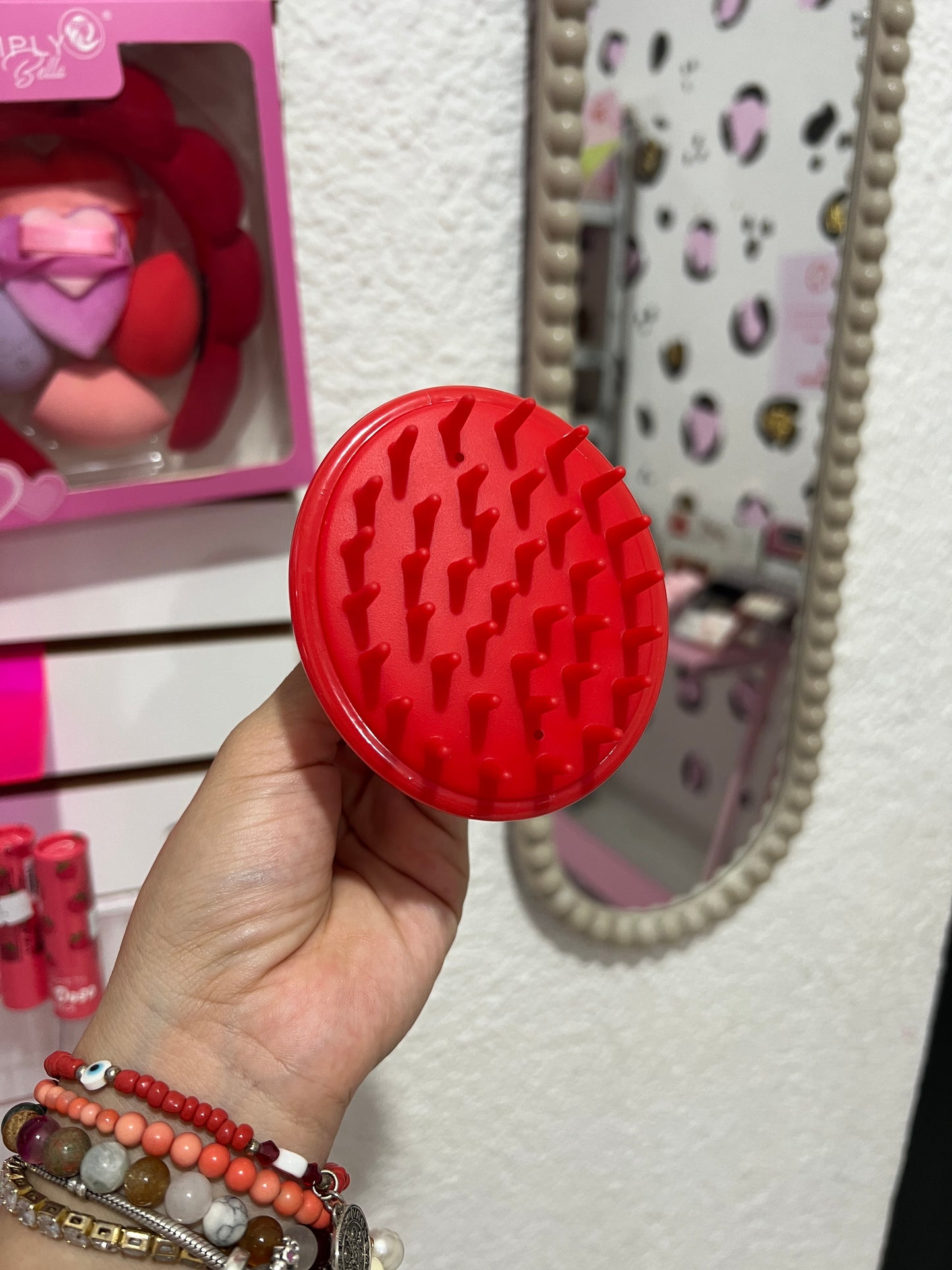 Bausse Cepillo Masajeador Para Shampoo Rojo
