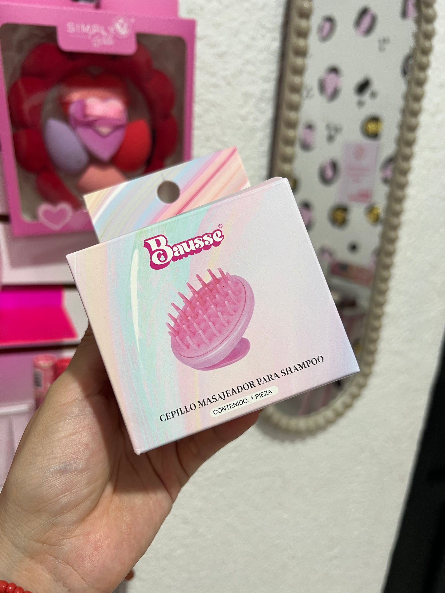 Bausse Cepillo Masajeador Para Shampoo Rojo